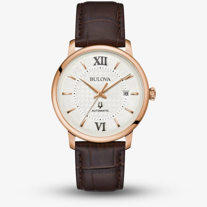 Orologio uomo bulova in pelle marrone 97B225