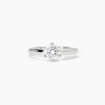 Anello Regolabile Solitario 6mm in Argento Donna Mabina