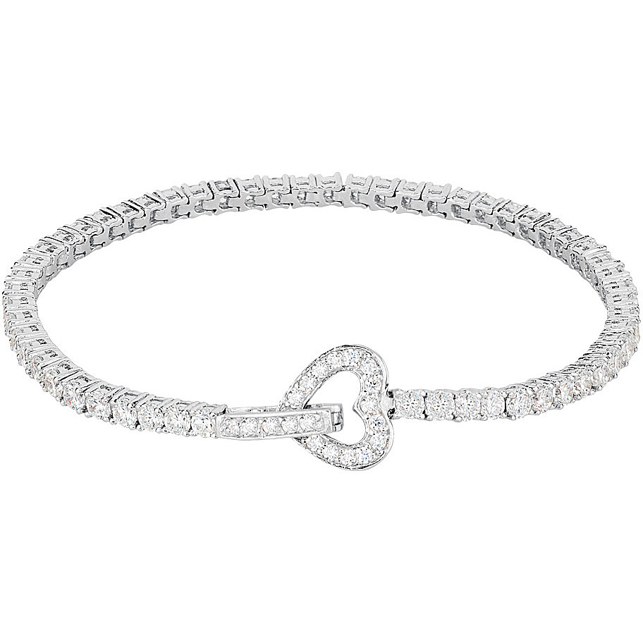bracciale-donna-gioielli-mabina-gioielli-533018-s_467015.jpg Bracciale Tennis con Zirconi Bianchi e Chiusura a Cuore Donna Mabina - immagine 1