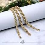 Bracciale Oro Giallo 18Kt Maglia Funette Corda Unisex