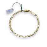 Bracciale Oro Bicolore 18Kt Maglia Fantasy Intrecciata Uomo