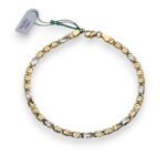 Bracciale Oro Bicolore 18Kt Maglia Occhio di Tigre Uomo