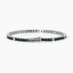 Bracciale Tennis con Zirconi Neri e Bianchi Uomo Mabina