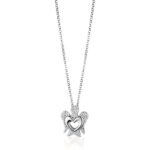 Collana Rolò con Angelo e Cuori in Pavè di Zirconi Donna R. Giannotti