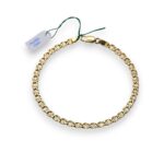 Bracciale Oro Giallo 18Kt Maglia Traversino Satinata Uomo