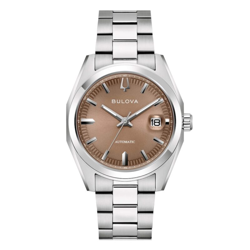 orologio bulova uomo automatico surveyor quadrante marrone 96B470