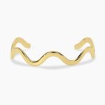 Bracciale  in Acciaio Dorato Ondulato Donna Kidult