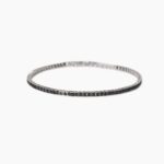 Bracciale Tennis Zirconi Neri Taglio Princess Uomo Mabina