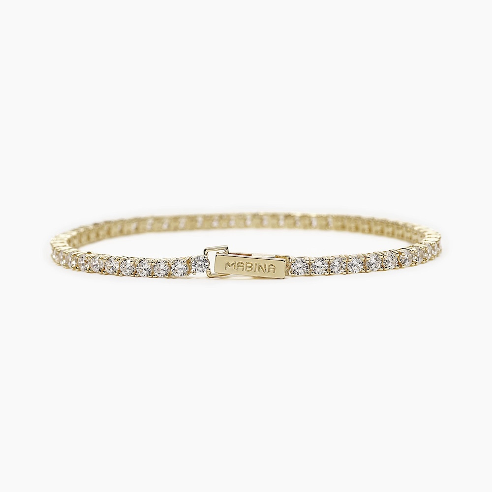 Bracciale-tennis-donna-dorato-con-zirconi-bianchi-idea-regalo-per-lei-Mabina-533558.jpg Bracciale Tennis Dorato con Zirconi Bianchi Donna Mabina - immagine 1