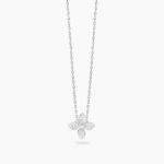 Collana con Ciondolo Fiore in Pavè di Zirconi Donna Mabina
