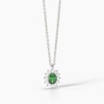 Collana in Argento con Pendente Lady Kate Pietra Verde Donna Mabina