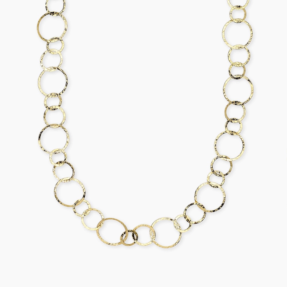Collana-lunga-donna-dorata-maglie-larghe-martellate-kidult-851136.jpg Collana Lunga in Acciaio Dorato Maglia Larga Martellata Donna Kidult - immagine 1