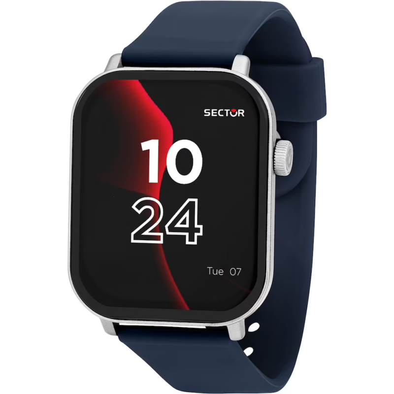 Smartwatch uomo blu con cinturino in silicone firmato sector idea regalo per lui R3251552002